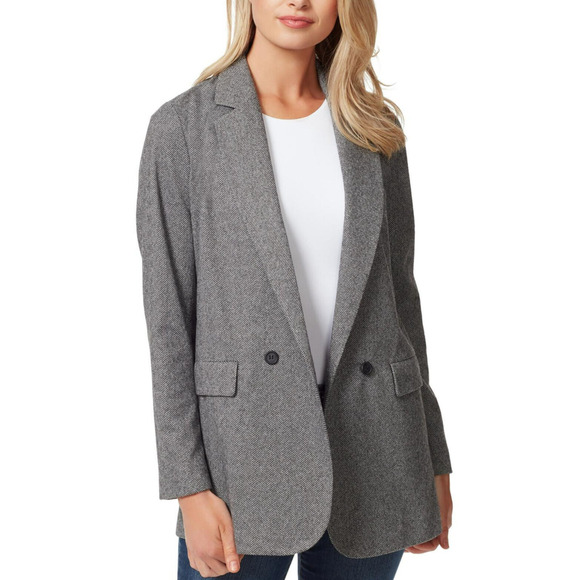 NWT Jessica Simpson Herringbone One Button Blazer W/ Pockets Women's Size Large - Picture 1 of 12